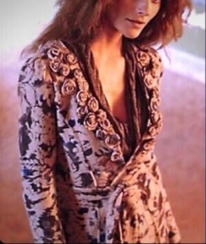 Anthropologie ‘Bud, Blossom and Blue Cardigan’ by Tabitha 100% Wool Women's sz M